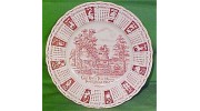 1963 Red Calendar Plate Meakin Zodiac