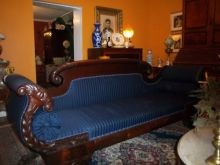 Victorian Chippendale Style Sofa in Blue