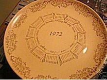 1972 marked Taylor Smith Yellow CALENDAR PLATE MINT